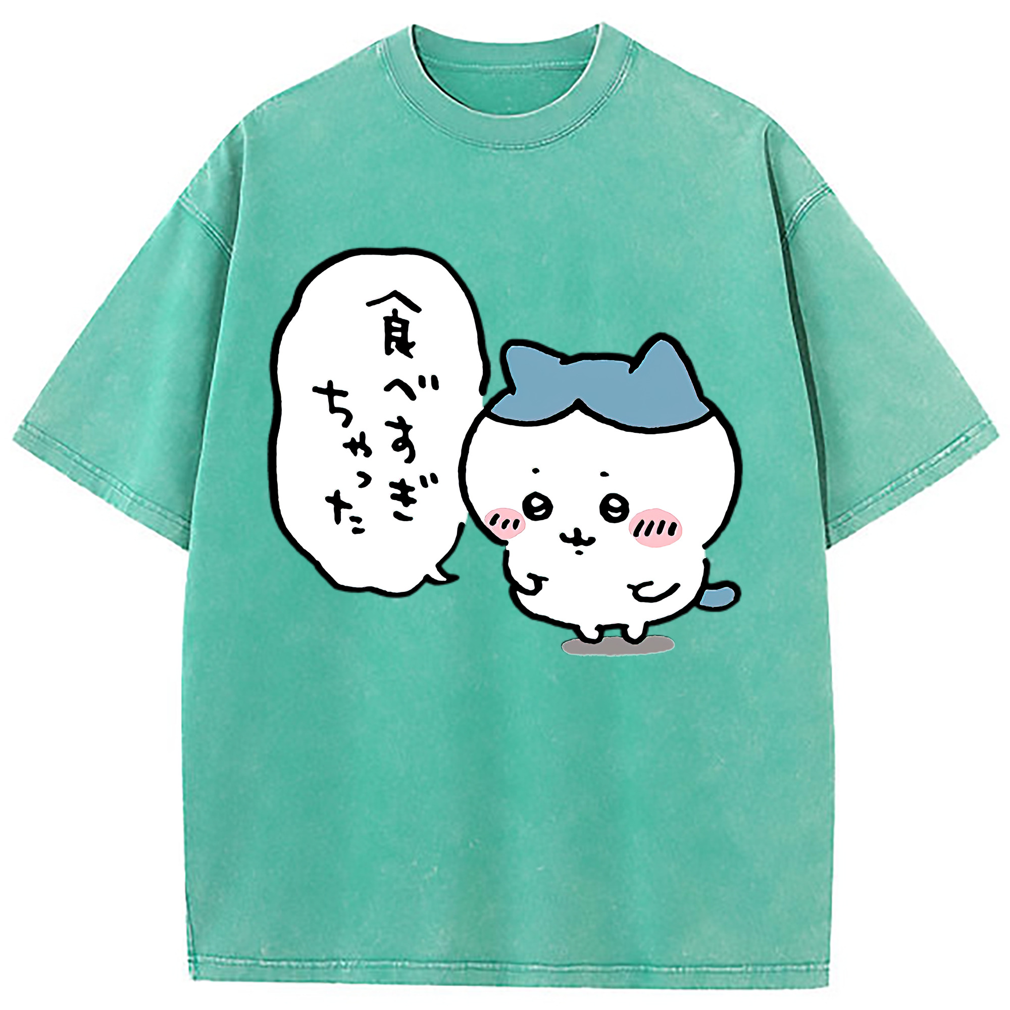 （画像用） ちいかわ ハチワレ Chii-kawa hachiware 綿100% ヴィンテージ風 半袖Tシャツ（フロントプリント）
